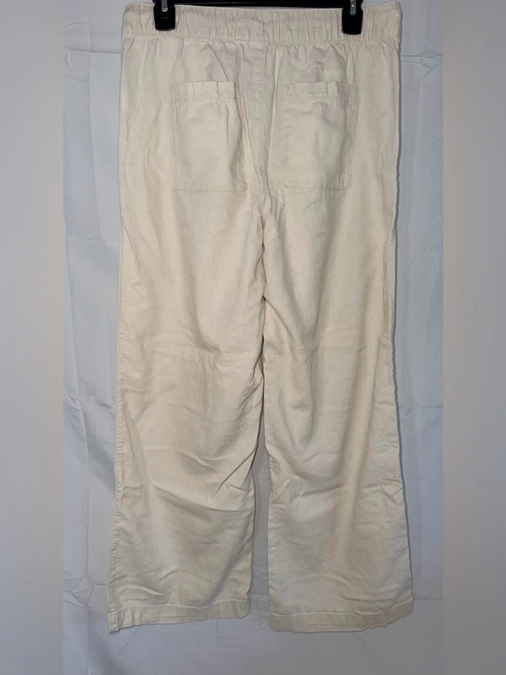 Gap Linen Blend cream pull on chino pants